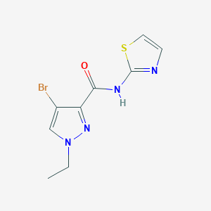 molecular formula C9H9BrN4OS B444206 4-bromo-1-ethyl-N-(1,3-thiazol-2-yl)-1H-pyrazole-3-carboxamide 