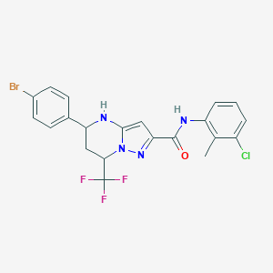 5-(4-bromophenyl)-N-(3-chloro-2-methylphenyl)-7-(trifluoromethyl)-4,5,6,7-tetrahydropyrazolo[1,5-a]pyrimidine-2-carboxamide