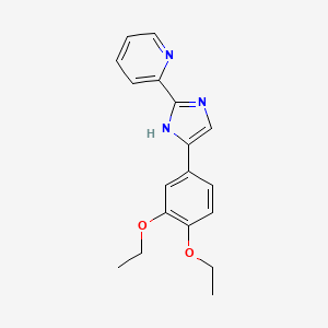 molecular formula C18H19N3O2 B4442072 2-[4-(3,4-diethoxyphenyl)-1H-imidazol-2-yl]pyridine 