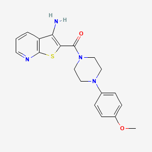 molecular formula C19H20N4O2S B4442082 2-{[4-(4-methoxyphenyl)-1-piperazinyl]carbonyl}thieno[2,3-b]pyridin-3-amine 