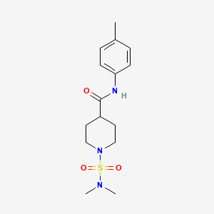 molecular formula C15H23N3O3S B4442090 1-[(dimethylamino)sulfonyl]-N-(4-methylphenyl)-4-piperidinecarboxamide 