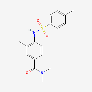 molecular formula C17H20N2O3S B4442093 N,N,3-trimethyl-4-{[(4-methylphenyl)sulfonyl]amino}benzamide 