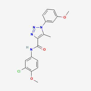 molecular formula C18H17ClN4O3 B4442099 N-(3-chloro-4-methoxyphenyl)-1-(3-methoxyphenyl)-5-methyl-1H-1,2,3-triazole-4-carboxamide 
