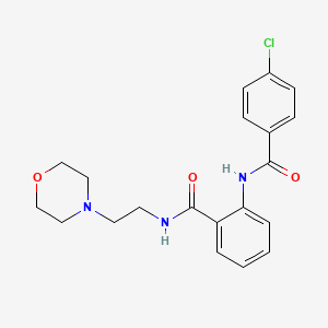 molecular formula C20H22ClN3O3 B4442100 2-[(4-chlorobenzoyl)amino]-N-[2-(4-morpholinyl)ethyl]benzamide 