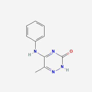 molecular formula C10H10N4O B4442110 5-anilino-6-methyl-1,2,4-triazin-3(2H)-one CAS No. 188688-83-7