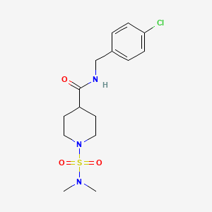 molecular formula C15H22ClN3O3S B4442115 N-(4-chlorobenzyl)-1-[(dimethylamino)sulfonyl]-4-piperidinecarboxamide 