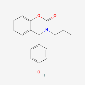 molecular formula C17H17NO3 B4442119 4-(4-hydroxyphenyl)-3-propyl-3,4-dihydro-2H-1,3-benzoxazin-2-one 
