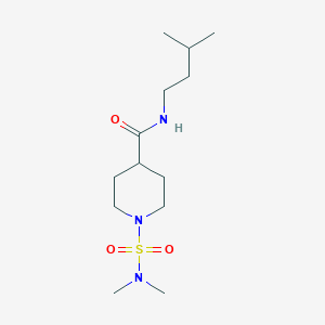 molecular formula C13H27N3O3S B4442133 1-[(dimethylamino)sulfonyl]-N-(3-methylbutyl)-4-piperidinecarboxamide 