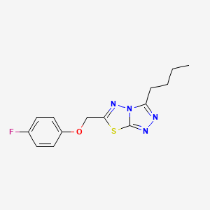 molecular formula C14H15FN4OS B4442150 3-butyl-6-[(4-fluorophenoxy)methyl][1,2,4]triazolo[3,4-b][1,3,4]thiadiazole 