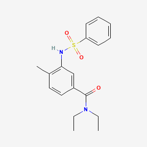 molecular formula C18H22N2O3S B4442154 N,N-diethyl-4-methyl-3-[(phenylsulfonyl)amino]benzamide 