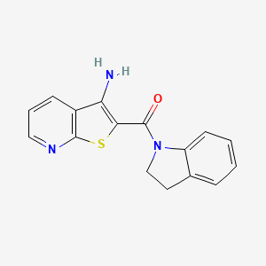 molecular formula C16H13N3OS B4442166 2-(2,3-dihydro-1H-indol-1-ylcarbonyl)thieno[2,3-b]pyridin-3-amine 