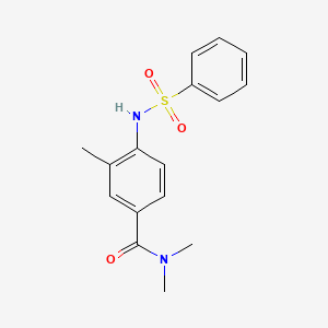 molecular formula C16H18N2O3S B4442182 N,N,3-trimethyl-4-[(phenylsulfonyl)amino]benzamide 