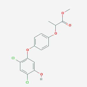 molecular formula C16H14Cl2O5 B044422 2-[4-(2,4-二氯-5-羟基苯氧基)苯氧基]丙酸甲酯 CAS No. 124992-48-9