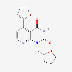 molecular formula C16H15N3O4 B4442221 5-(2-furyl)-1-(tetrahydro-2-furanylmethyl)pyrido[2,3-d]pyrimidine-2,4(1H,3H)-dione 