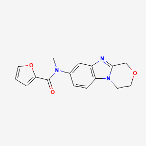 molecular formula C16H15N3O3 B4442239 N-(3,4-dihydro-1H-[1,4]oxazino[4,3-a]benzimidazol-8-yl)-N-methyl-2-furamide 
