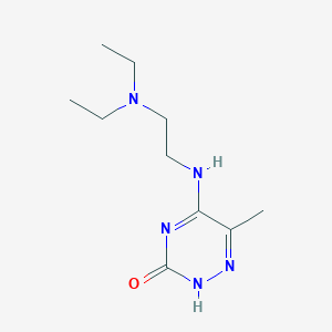 molecular formula C10H19N5O B4442245 5-{[2-(diethylamino)ethyl]amino}-6-methyl-1,2,4-triazin-3(2H)-one 
