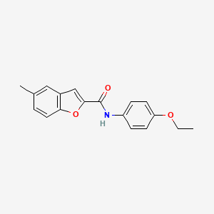 molecular formula C18H17NO3 B4442257 N-(4-ethoxyphenyl)-5-methyl-1-benzofuran-2-carboxamide 
