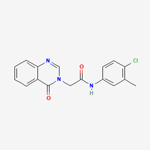 molecular formula C17H14ClN3O2 B4442263 N-(4-chloro-3-methylphenyl)-2-(4-oxo-3(4H)-quinazolinyl)acetamide 