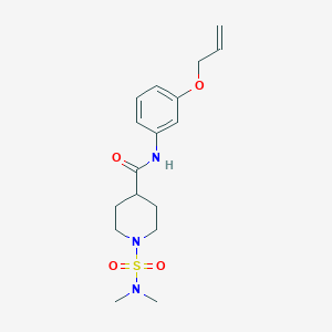 molecular formula C17H25N3O4S B4442275 N-[3-(allyloxy)phenyl]-1-[(dimethylamino)sulfonyl]-4-piperidinecarboxamide 