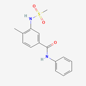 molecular formula C15H16N2O3S B4442291 4-methyl-3-[(methylsulfonyl)amino]-N-phenylbenzamide 
