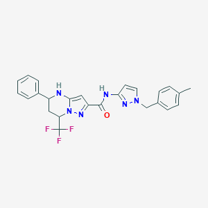 N-[1-(4-methylbenzyl)-1H-pyrazol-3-yl]-5-phenyl-7-(trifluoromethyl)-4,5,6,7-tetrahydropyrazolo[1,5-a]pyrimidine-2-carboxamide