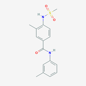 molecular formula C16H18N2O3S B4442333 3-methyl-N-(3-methylphenyl)-4-[(methylsulfonyl)amino]benzamide 