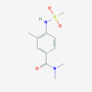 molecular formula C11H16N2O3S B4442347 N,N,3-trimethyl-4-[(methylsulfonyl)amino]benzamide 