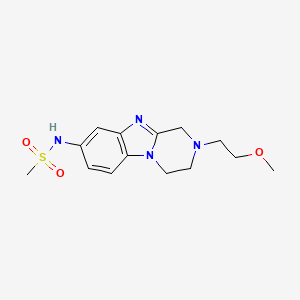 molecular formula C14H20N4O3S B4442356 N-[2-(2-methoxyethyl)-1,2,3,4-tetrahydropyrazino[1,2-a]benzimidazol-8-yl]methanesulfonamide 