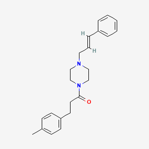 molecular formula C23H28N2O B4442357 1-[3-(4-methylphenyl)propanoyl]-4-(3-phenyl-2-propen-1-yl)piperazine 