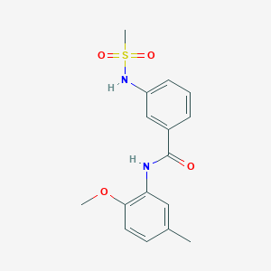 molecular formula C16H18N2O4S B4442364 N-(2-methoxy-5-methylphenyl)-3-[(methylsulfonyl)amino]benzamide 