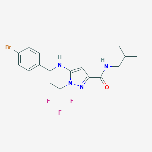 molecular formula C18H20BrF3N4O B444237 5-(4-bromophenyl)-N-isobutyl-7-(trifluoromethyl)-4,5,6,7-tetrahydropyrazolo[1,5-a]pyrimidine-2-carboxamide 