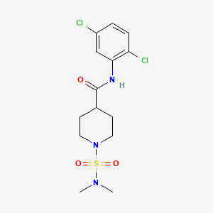 molecular formula C14H19Cl2N3O3S B4442379 N-(2,5-dichlorophenyl)-1-[(dimethylamino)sulfonyl]-4-piperidinecarboxamide 
