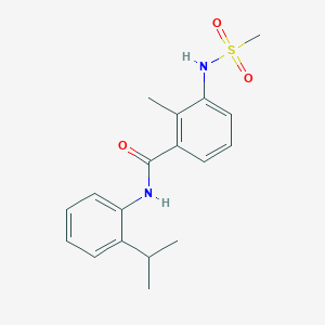 molecular formula C18H22N2O3S B4442399 N-(2-isopropylphenyl)-2-methyl-3-[(methylsulfonyl)amino]benzamide 