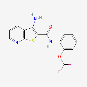 molecular formula C15H11F2N3O2S B4442409 3-amino-N-[2-(difluoromethoxy)phenyl]thieno[2,3-b]pyridine-2-carboxamide 