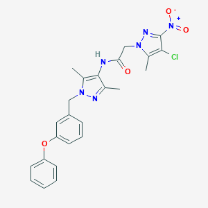 2-(4-chloro-5-methyl-3-nitro-1H-pyrazol-1-yl)-N-[3,5-dimethyl-1-(3-phenoxybenzyl)-1H-pyrazol-4-yl]acetamide
