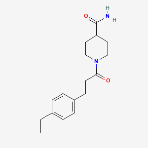 1-[3-(4-ethylphenyl)propanoyl]-4-piperidinecarboxamide