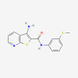 molecular formula C15H13N3OS2 B4442452 3-amino-N-[3-(methylthio)phenyl]thieno[2,3-b]pyridine-2-carboxamide 