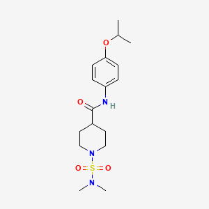 molecular formula C17H27N3O4S B4442457 1-[(dimethylamino)sulfonyl]-N-(4-isopropoxyphenyl)-4-piperidinecarboxamide 