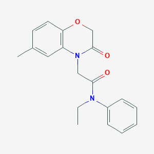 N-ethyl-2-(6-methyl-3-oxo-2,3-dihydro-4H-1,4-benzoxazin-4-yl)-N-phenylacetamide