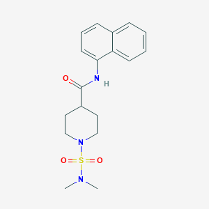 molecular formula C18H23N3O3S B4442467 1-[(dimethylamino)sulfonyl]-N-1-naphthyl-4-piperidinecarboxamide 