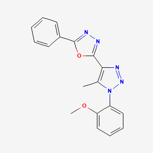 molecular formula C18H15N5O2 B4442474 2-[1-(2-methoxyphenyl)-5-methyl-1H-1,2,3-triazol-4-yl]-5-phenyl-1,3,4-oxadiazole 