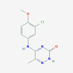 5-[(3-chloro-4-methoxyphenyl)amino]-6-methyl-1,2,4-triazin-3(2H)-one