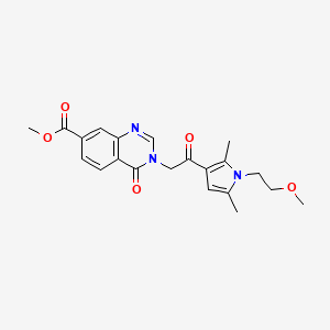 methyl 3-{2-[1-(2-methoxyethyl)-2,5-dimethyl-1H-pyrrol-3-yl]-2-oxoethyl}-4-oxo-3,4-dihydro-7-quinazolinecarboxylate