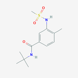 molecular formula C13H20N2O3S B4442542 N-(tert-butyl)-4-methyl-3-[(methylsulfonyl)amino]benzamide 