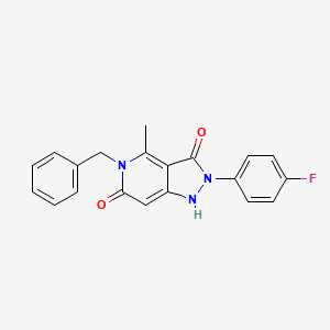 5-benzyl-2-(4-fluorophenyl)-4-methyl-1H-pyrazolo[4,3-c]pyridine-3,6(2H,5H)-dione