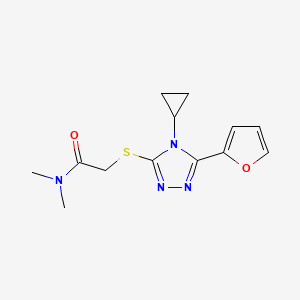 2-{[4-cyclopropyl-5-(2-furyl)-4H-1,2,4-triazol-3-yl]thio}-N,N-dimethylacetamide