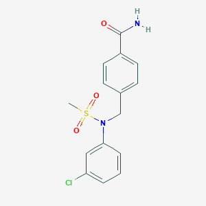 4-{[(3-chlorophenyl)(methylsulfonyl)amino]methyl}benzamide