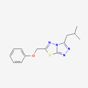 molecular formula C14H16N4OS B4442574 3-isobutyl-6-(phenoxymethyl)[1,2,4]triazolo[3,4-b][1,3,4]thiadiazole 