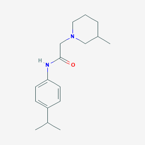 molecular formula C17H26N2O B4442578 N-(4-isopropylphenyl)-2-(3-methyl-1-piperidinyl)acetamide 