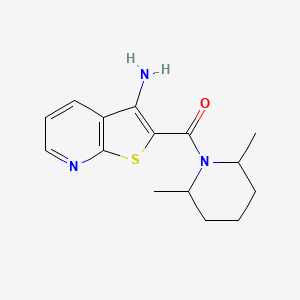 2-[(2,6-dimethyl-1-piperidinyl)carbonyl]thieno[2,3-b]pyridin-3-amine